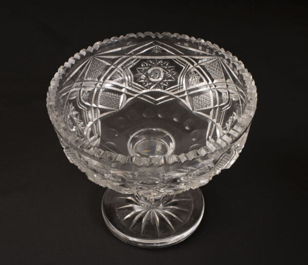 Fruteira de coluna em cristal da Bohemia - Imagem 4