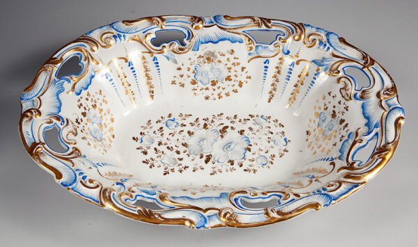 Fruteira em porcelana da manufatura europeia - SPM - Schumann Moabit - Imagem 2