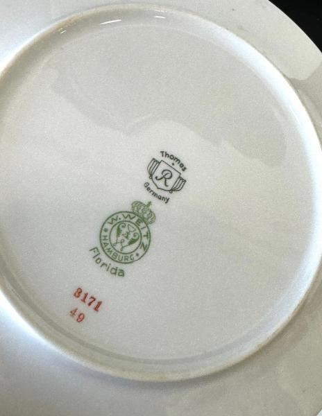 Germany - Elegante serviço para bolo em fina porcelana alemã - Imagem 3