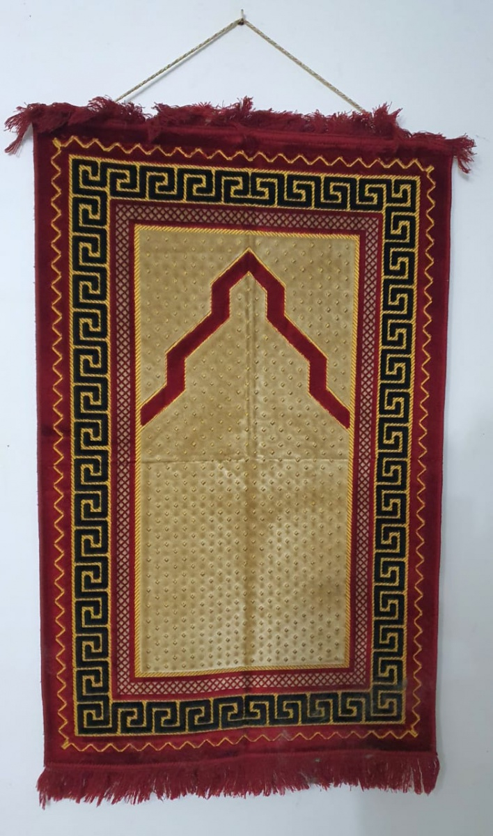 Tapete Turco (tapete de oração) em veludo de seda