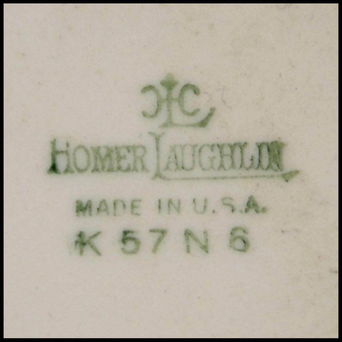 Travessa oval em porcelana americana HOMER LAUGHLIN decorada em azul. - Imagem 3