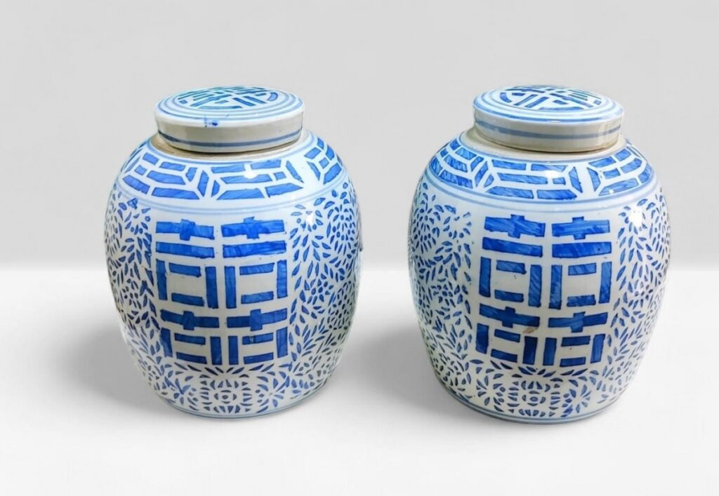 par-de-potiches-com-tampa-em-porcelana-chinesa-azul-e-branco