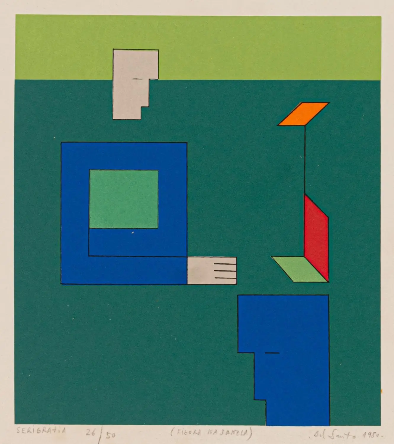 DIONISIO DEL SANTO - Serigrafia - Imagem 2