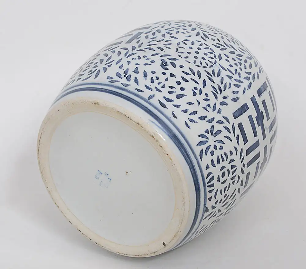Potiche de porcelana chinesa azul e branco - Imagem 6
