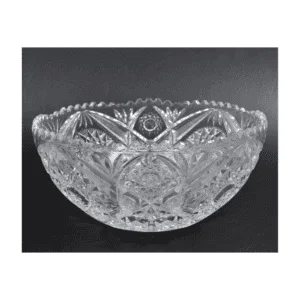 Bowl centro de mesa em cristal tcheco lapidado