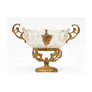 Fruteira centro de mesa em bronze dourado