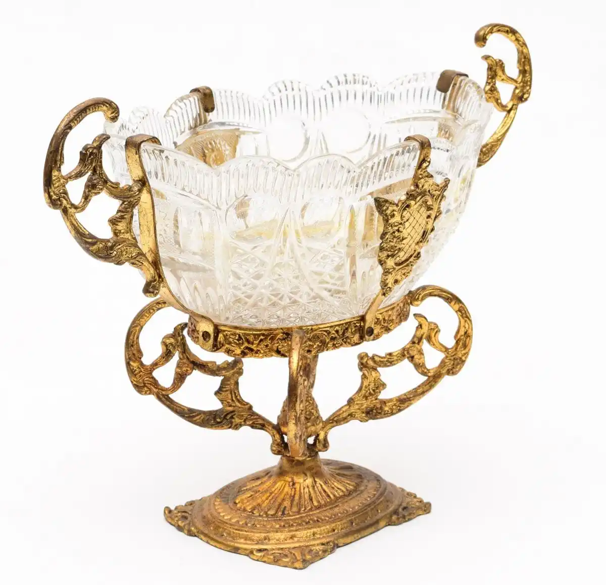 Fruteira centro de mesa em bronze dourado - Imagem 3