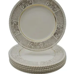 Conjunto de pratos rasos em porcelana inglesa - OHNSON BROS ENGLAND OLD ENGLISH